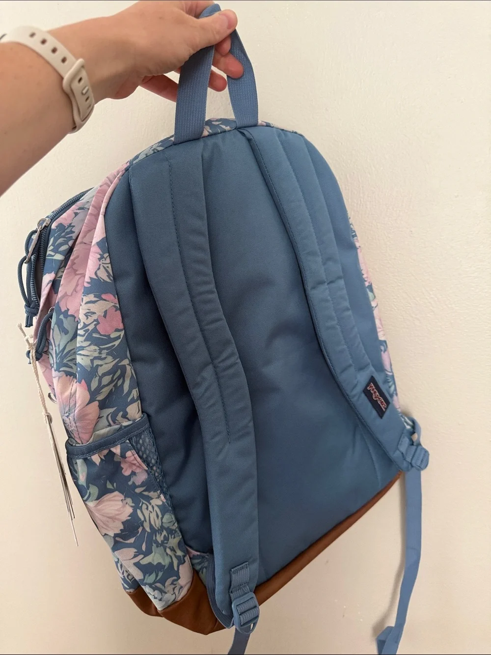NWT Jansport faded tapestry elemental blue Pink Floral Backpack